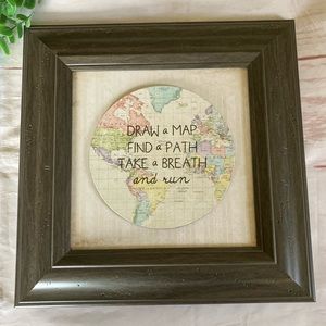 “Draw a map…” Framed Wall Decor